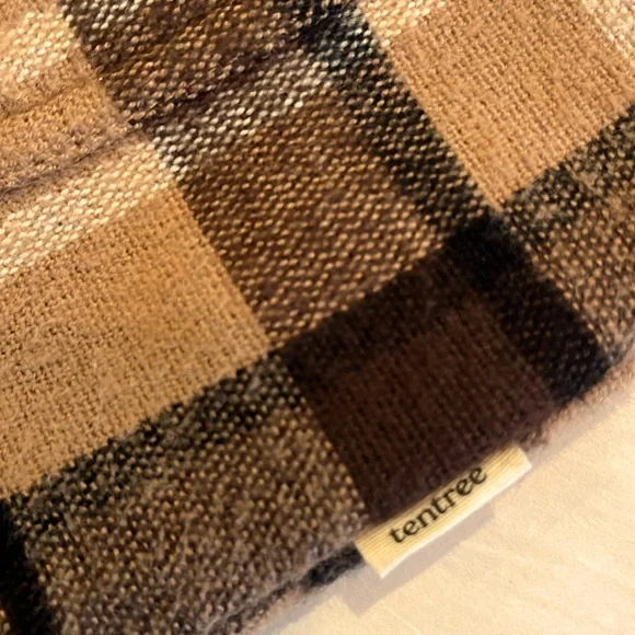 NWT Tentree Flannel Utility Jacket. Button Up Shacket - Cartouche/Slate Brown - Picture 10 of 12